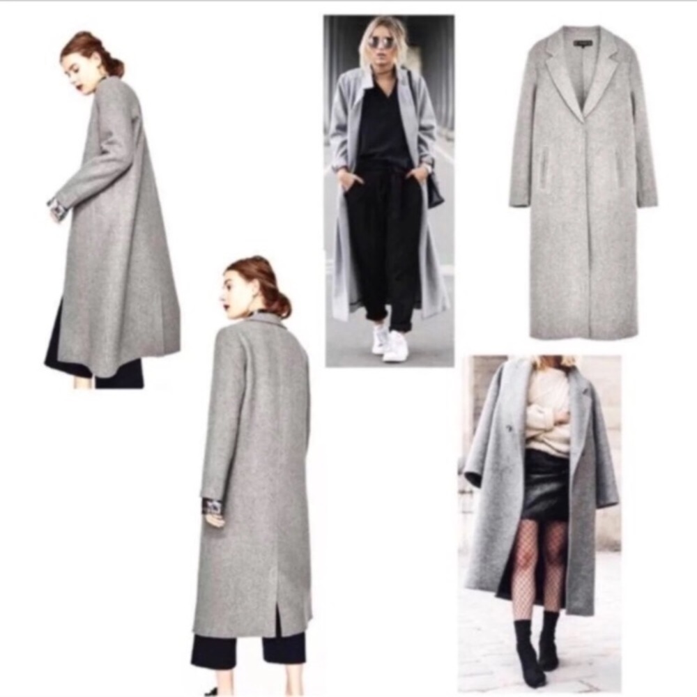 Zara Wood Blend Coat XS